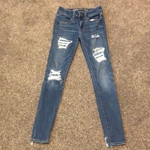 American Eagle distressed denim